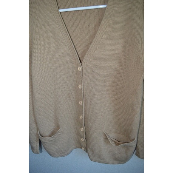 Vintage 1960s Charles Sumner Boston Wool Cardigan Sweater V-Neck Size L - Picture 7 of 8